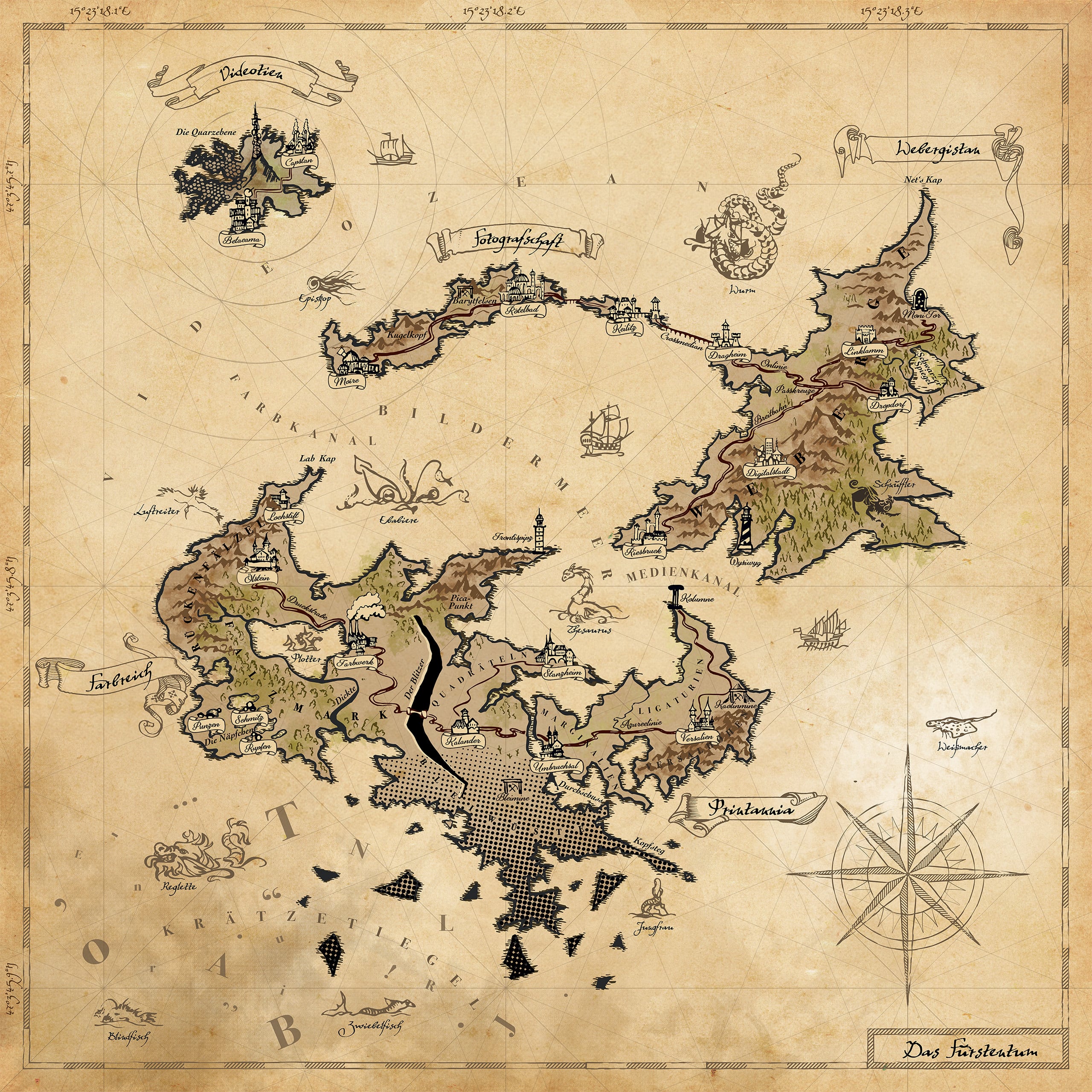 Die Karte des fuerstentums
